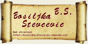 Bosiljka Stevčević vizit kartica